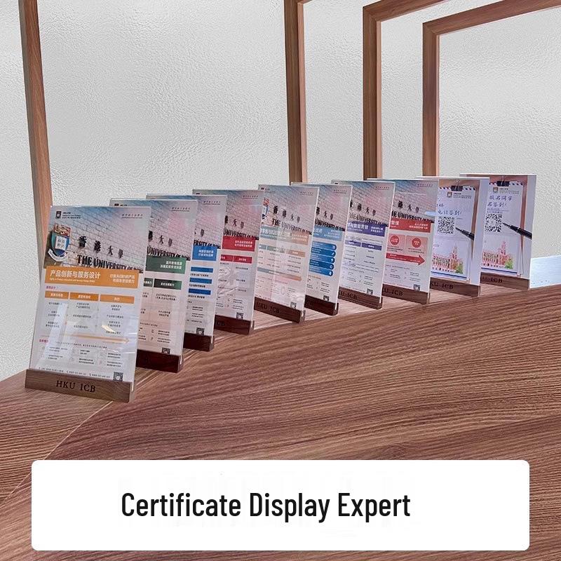 Klarer Acryl-Zertifikats- und Foto-Display-Rahmen