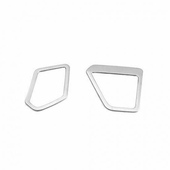 Console Side Outlet Vent Trim Fit For BMW 3-Series G20 - Silver Steel