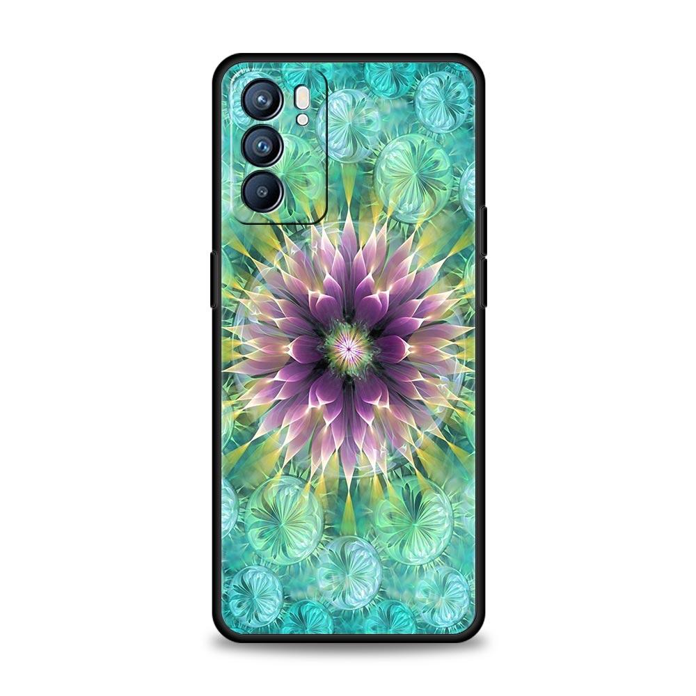 Retro Circular Totem Design Phone Case For Oppo A17 A31 A54 A57 A78 A79 A98 Find X5 X6 Reno 6 7 8 10 11 12 13 F Pro 5G Soft TPU