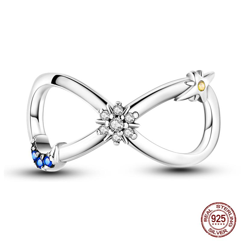 

100% Copper Classic Golden Sunflower Feather Eternal Infinity Charm Beads Fit Qikaola Original Bracelet Diy Jewelry