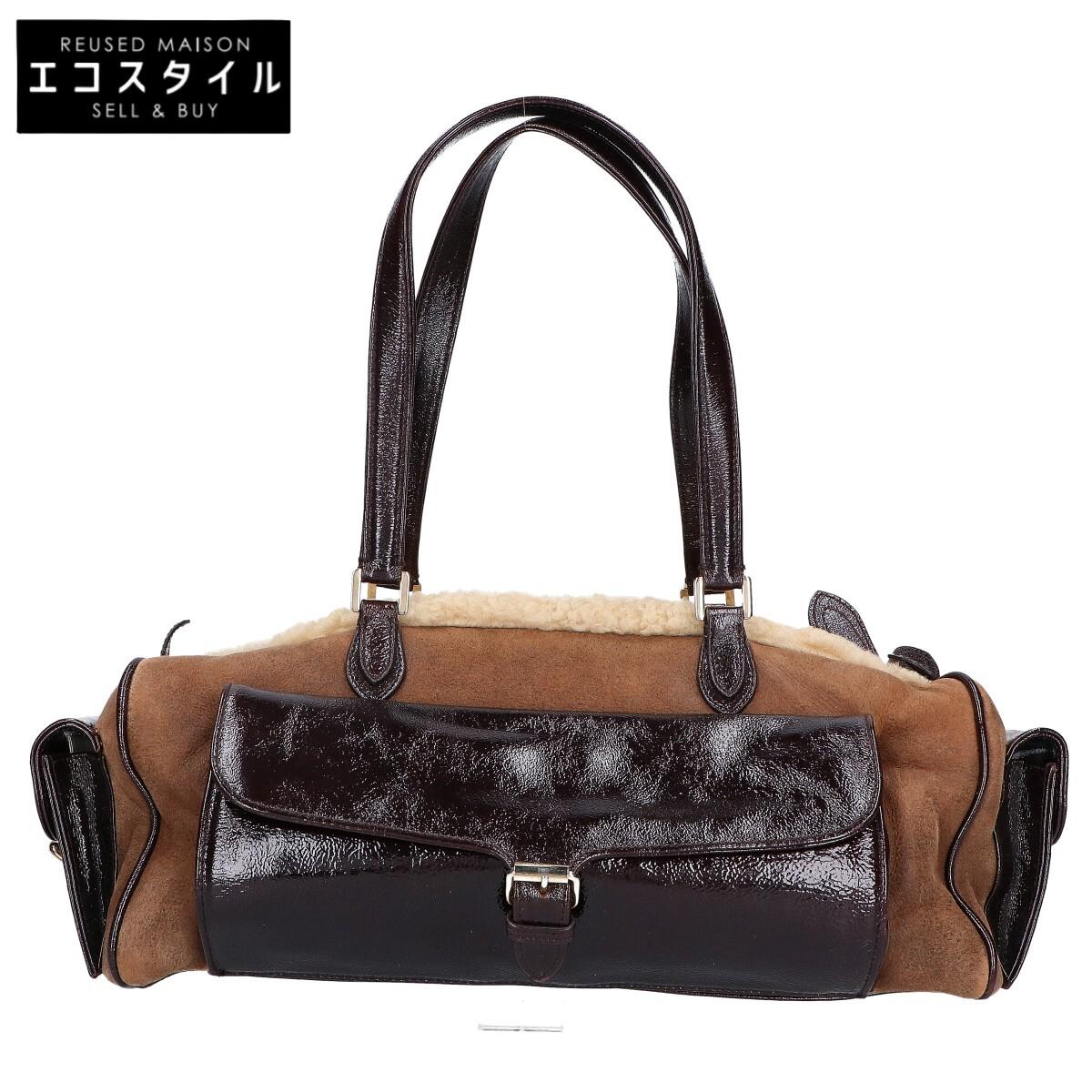 

MORABITO Mouton leather Handbag BrownUsed