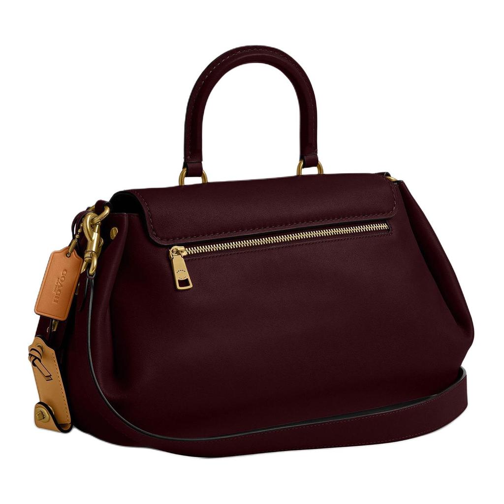 Coach Slouchy Rogue 35 Tote Bag With Pleated Details And Detachable Shoulder Strap Women Handbags Merlot CCC39-B4XD2