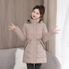 Stylish and Warm: Plus Size Hooded Korean Style Mid-Length Coat for Women
