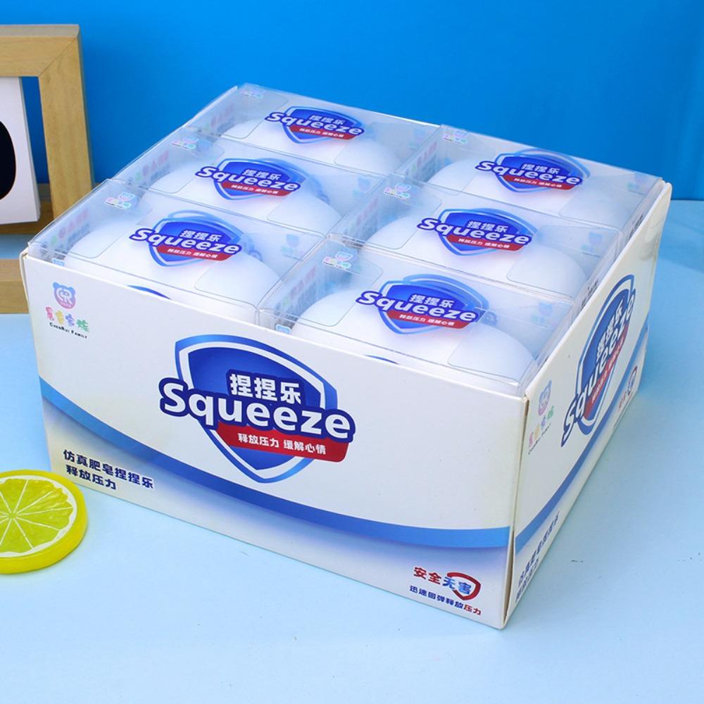 Sapone Antistress Forma Sfera Morbida, Giocattolo Sensoriale Fidget Morbido Anti-Ansia ADHD, Palla Antistress Lavabile Resistente per Adulti Bambini