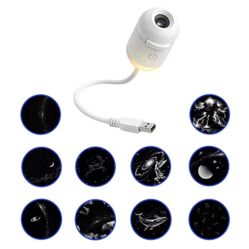 360° Rotation Starry Sky Projector Adjustable Brightness Star Projector Night Light Bedroom Decor