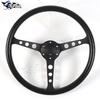 15inch Black PU Steering Wheel 380MM Vintage Sports Car PU Steering Wheel