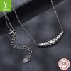 Smile Mozzarella Diamond Necklace, Simple Classic High-End S925 Silver Collarbone Chain Neck Chain