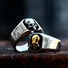 Beier Punk Skull Style Men's Stainless Steel Titanium Ring