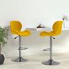 Vidaxl Bar Stools, 2 Pcs, Mustard, Upholstered In Velvet
