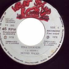 

7inch Record DENNIS WALKS Togetherness VS003 Velvet Sounds 1978 Jamaica Reggae Ska Dub Used