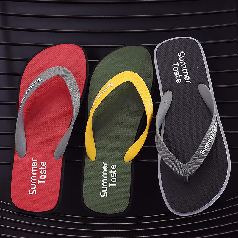 New flip-flops men's summer fashion outer wear new men's foot pinch drag personalized non-slip outdoor beach sandals