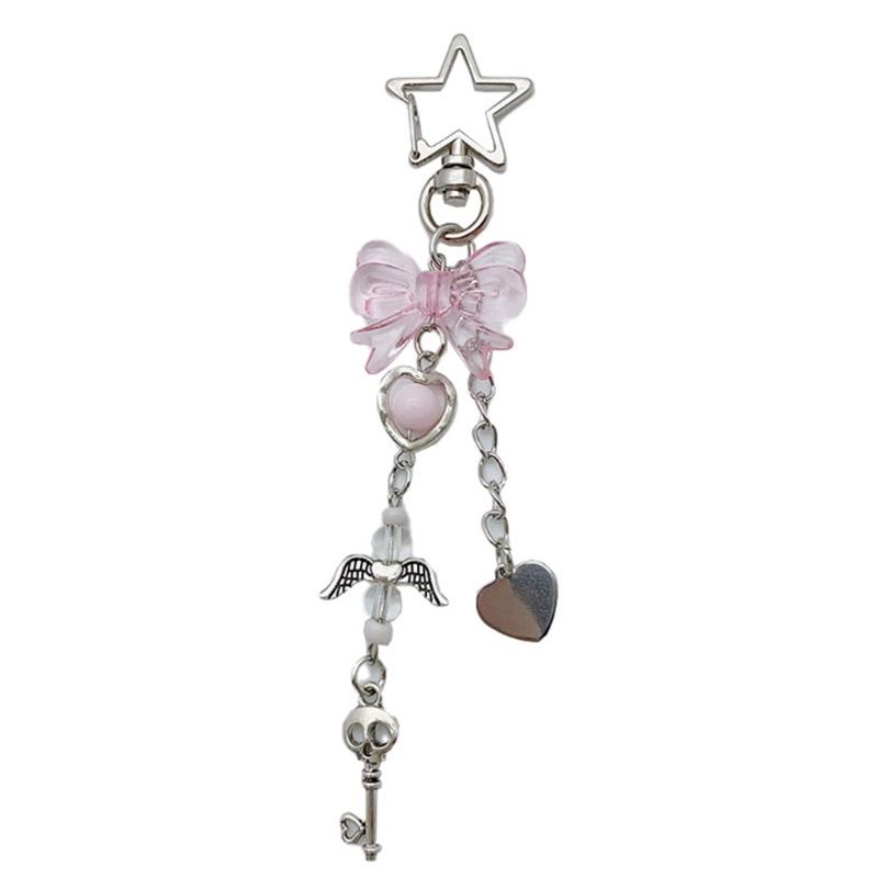 Cute and Stylish Keychain Phone Strap Trendy Keychain Phone Strap Set with Keyring and Cord Multi Functional Keychains