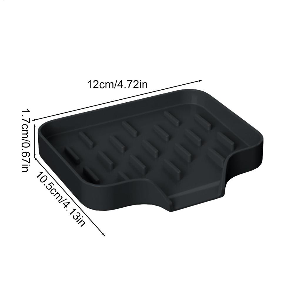 Bathroom Soap Dish Non-Slip Sponge Drainer Non-Slip Silicone Soap Drain Holder For Shower Bathtub Dishwasher Sink Bathroom