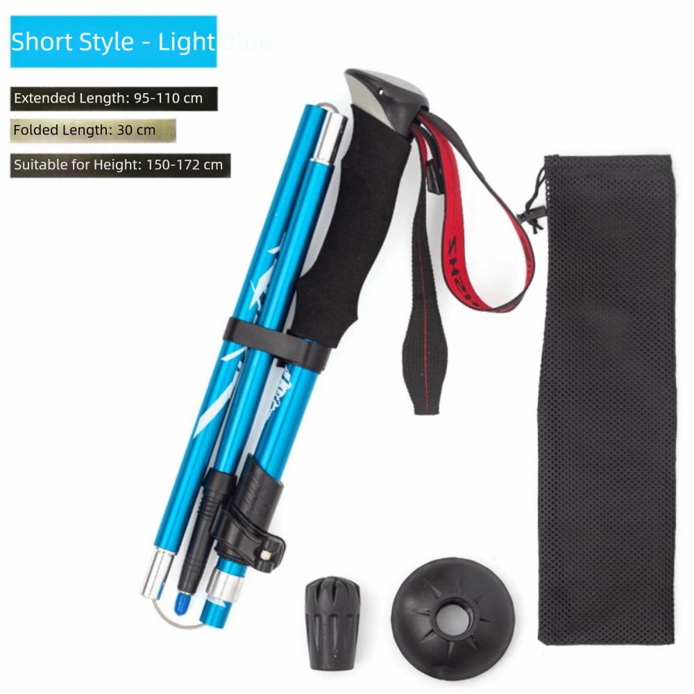 Quick Adjustable Locks Cross Country Cane EVA Wading Staff Outdoor Trekking Poles  Hiking Equipment