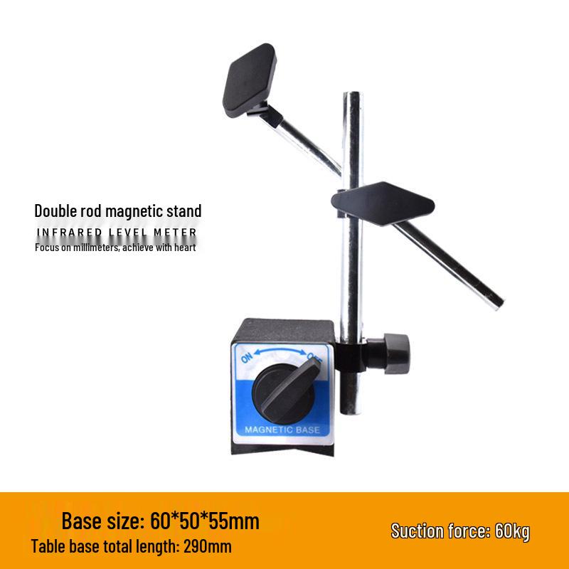 Magnetic Dial Indicator Base with Mechanical Lever and Hydraulic Oil Pressure Gauge
