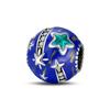 Genuinecopper Evil Eye Blue Zircon Round Lucky Charms Beads Fit Pandachoriginal Bracelets Fine Diy Birthday Jewelry