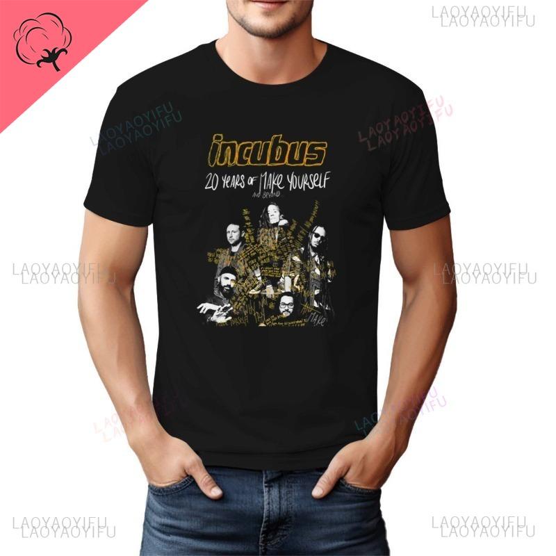 Summer Men Cotton T-shirt INCUBUS Band Logo and Octopus Shirt TOUR Inspired Design Street Wear Unisex Funny Print Tops