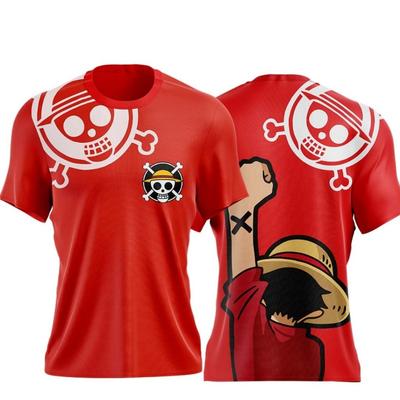 Vente Chaude d'Été Nouveau Anime "One Piece" Luffy Gear 5 Cosplay T-shirt Casual à Manches Courtes pour Adultes et Enfants