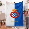 Real Sociedad Logo Ontwerp Deken Outdoor Flanellen Deken voor Kamperen, Wandelen, Tuinfeesten, Picknick Benodigdheden, cadeau voor familie en vrienden