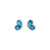 Gradient Color Crystal Butterfly Stud Earrings Shiny Rhinestone Women Fashion Ear Jewelry