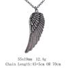 Vintage Angel Wing Pendant Necklace Alloy Feather Guardian Charm Necklaces Blessing Jewelry Gift For Making