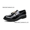 Spring New Style Glossy Patent Leather Men's Tassel Pointed Toe Business Casual Shoes.