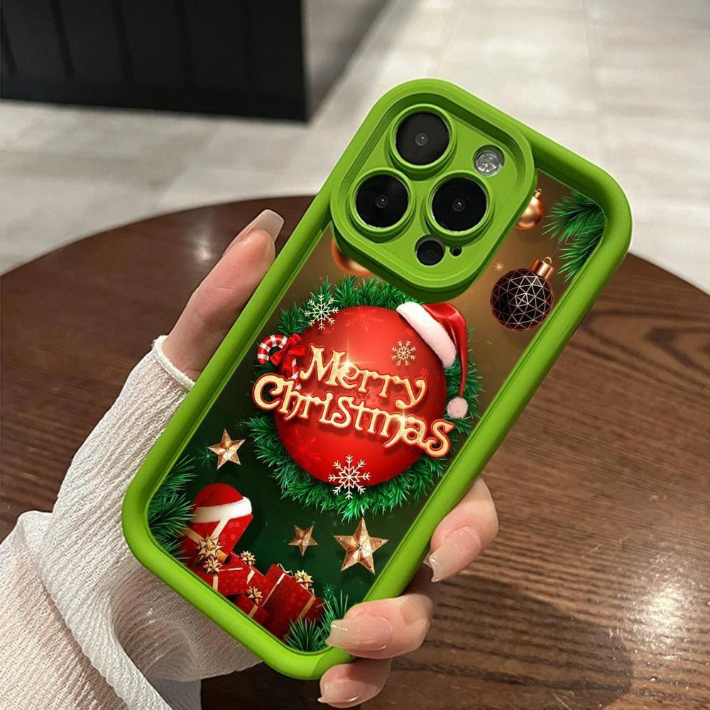 Ae113 Crăciun Fericit artă Moș Crăciun artă design Huse de telefon pentru iPhone 16 14 13 11 Pro Max 15 7 8 Plus 12 mini XR XS Max Husă de protecție pentru scară de înger