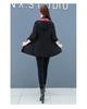 Women's Double-Sided Mid-Length Hooded Trench Coat with Detachable Elastic Waist and Zipper Pockets for Spring and Autumn