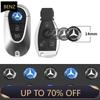 WNBBR1 A260 2 5/10Pcs 14mm Car Key Emblem Stickers Auto Control Key Logo Decals For Mercedes Benz AMG W203 W206 W220 W205 W211 W212 W20