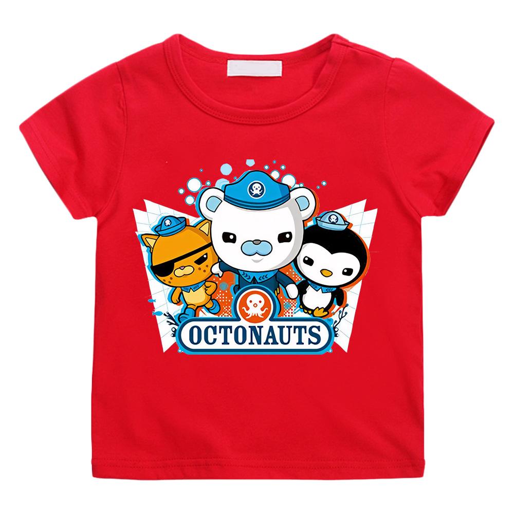 The Octonauts Cartoon Print T-shirt Anime Casual Cute Tee-shirt Pure Cotton 2026 New Pattern Children Clothes Tees Top
