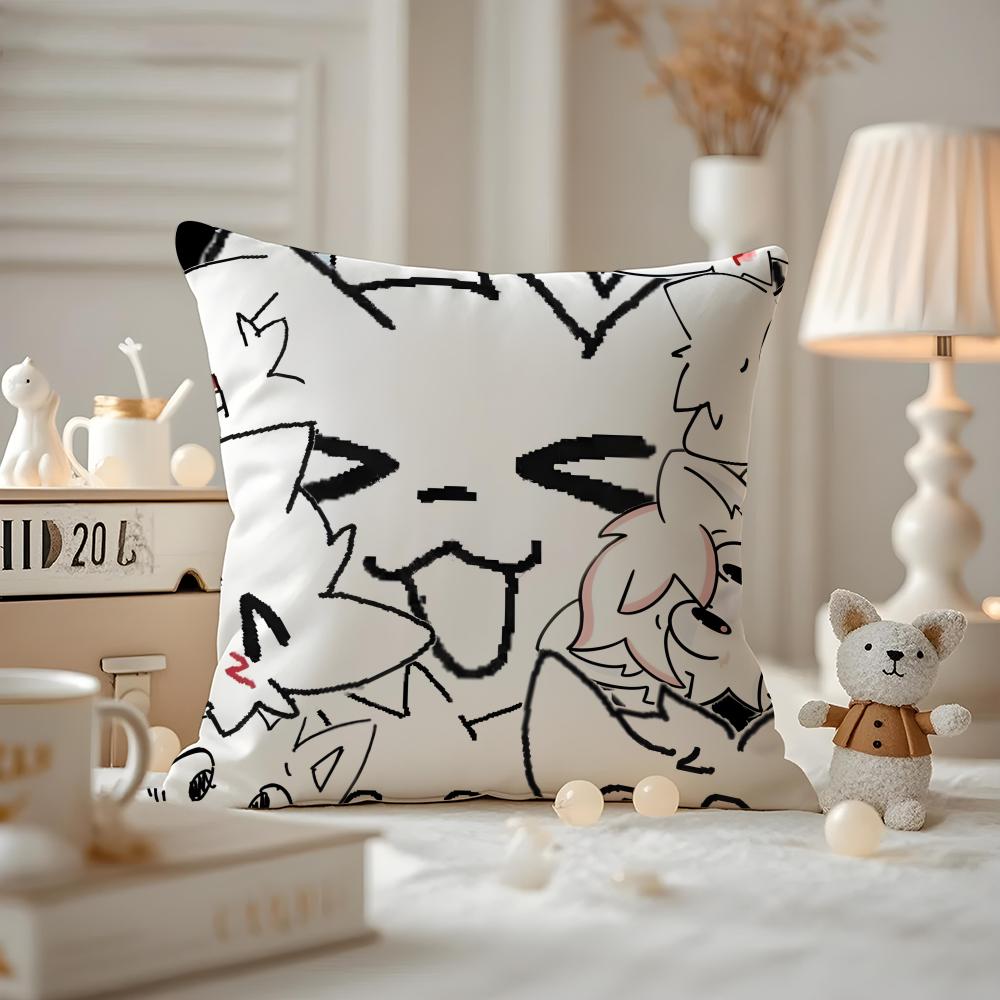 Boykisser Silly Cat Cushion Cover Pattern Printed Pillowcase For Living Room Sofa Cushion Cover & Bedroom Decor