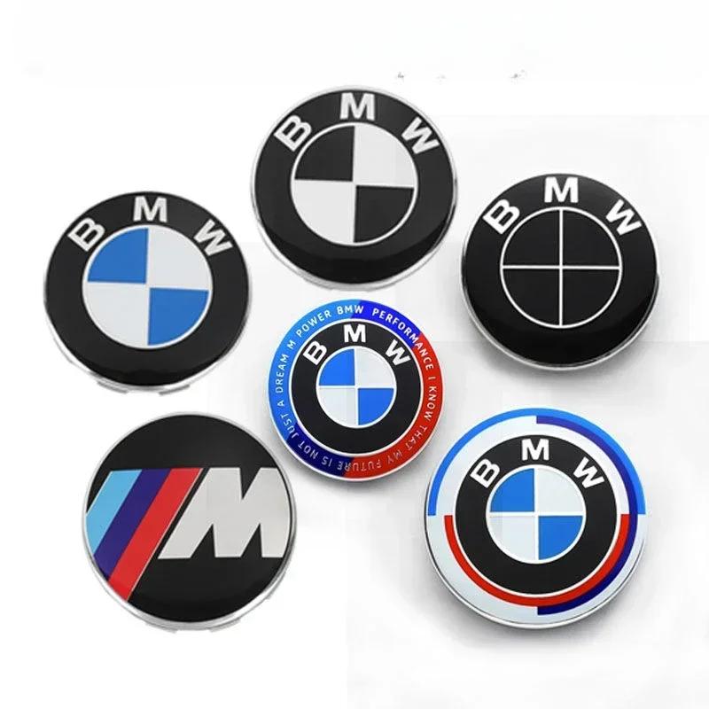 4pcs 56mm 68mm Blue Logo Car Wheel Center Caps Hub Cover Badge BMW E30 E87 E81 E82 F30 F31 F32 F33 F35 F36 G21 G28 G31 OL2