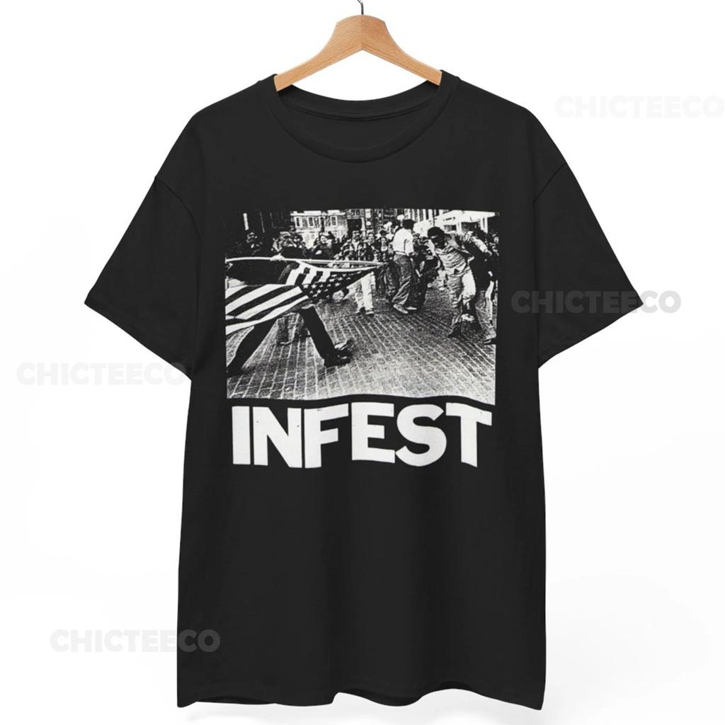 Infest Break The Chain T-Shirt – Hardcore Punk Band Tour Rare Unisex Tee