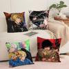 Anime S-SAKAMOTO DAYS Pillow Case Silky Short Plush with Invisible Zipper Dustproof Sofa Cushion Cover for Home Decor