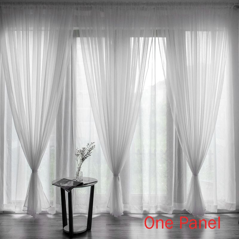 Colorful Solid Sheer Panel Window Curtain With Fashionable Shading Features