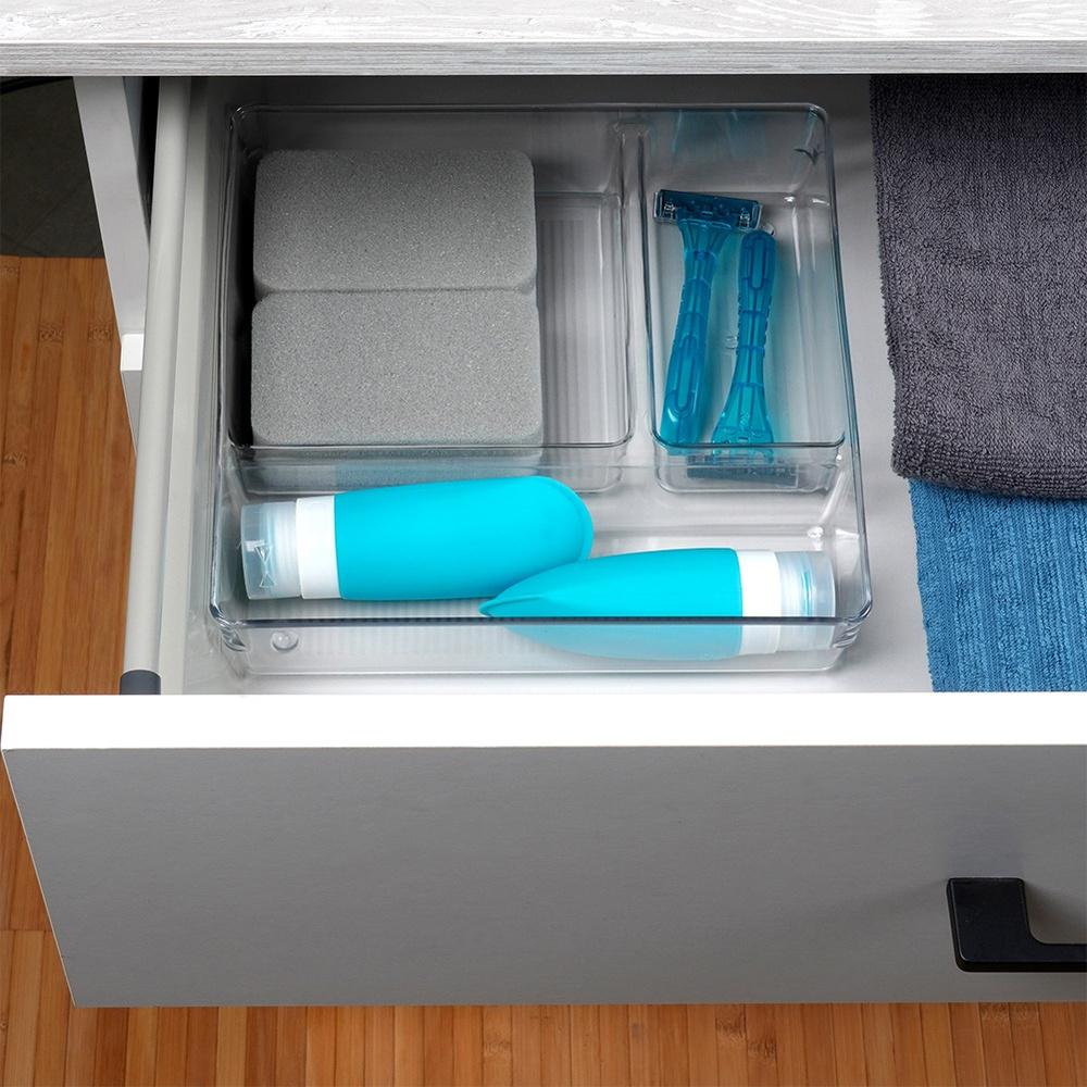 Container Organizer Kitchen Bathroom Office Box with Compartments 23 cm