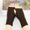 Fashionable Casual Women S Exposed Finger Gloves Warm Half Finger Gloves