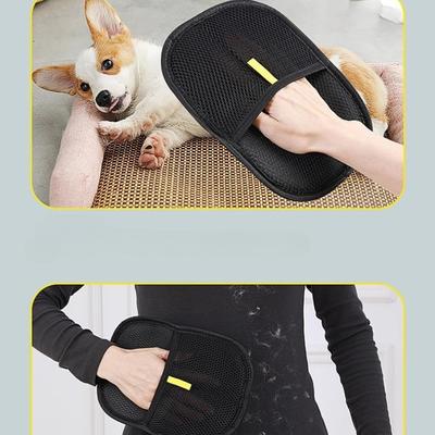 Pet Static Hair Removal Gloves, Two-Way Brush Hair Adsorption Artifact, Essential Household Cat Hair Cleaning Tool For Pet Owners
