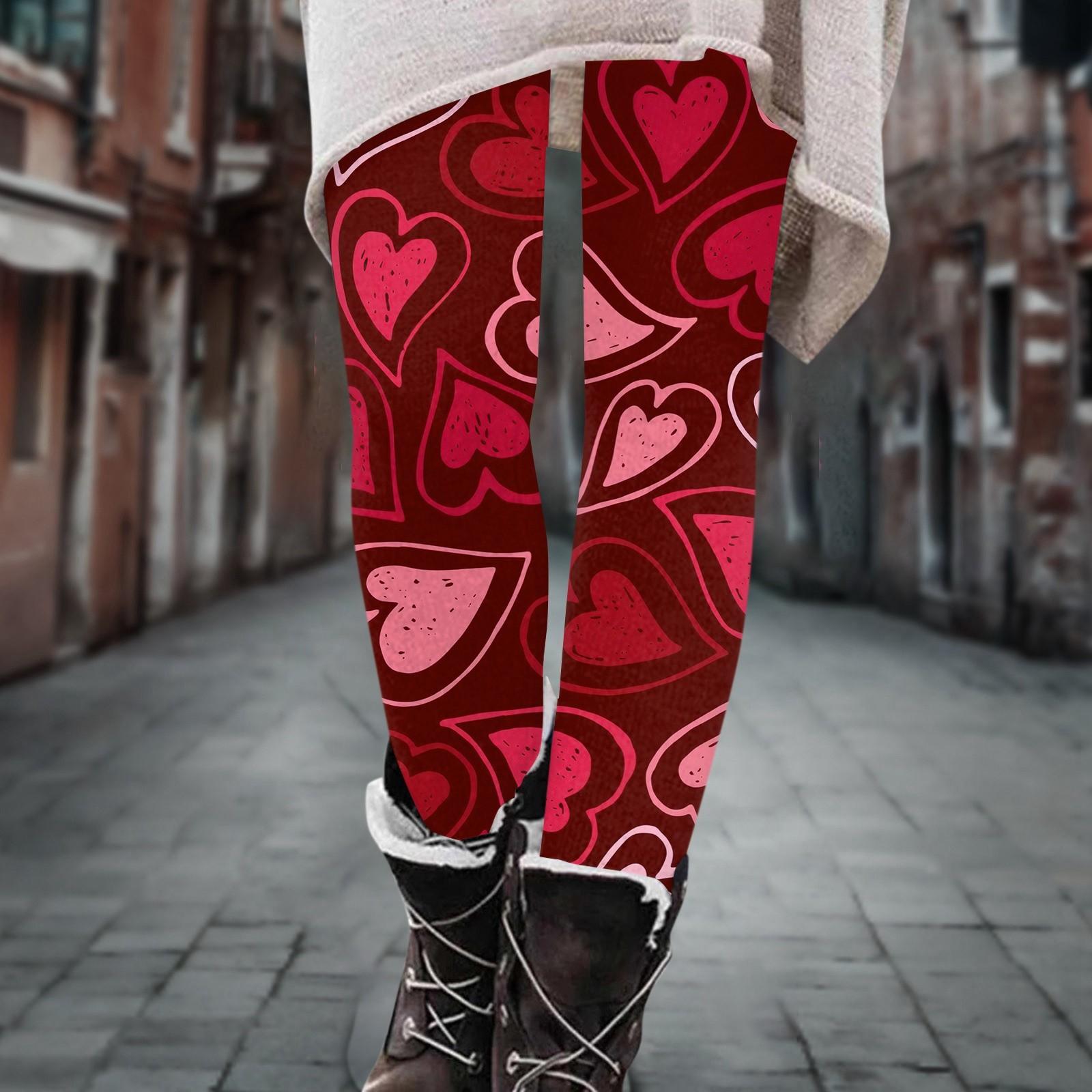 

Женские брюки, эластичные мягкие хлопковые леггинсы с принтом, повседневные домашние пижамы XL арбуз красный