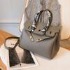 Cross Border Large Capacity Hand-held Lychee Patterned Women's Bag 2026 New Fashion Scarf Kelly Shoulder Crossbody Bags
