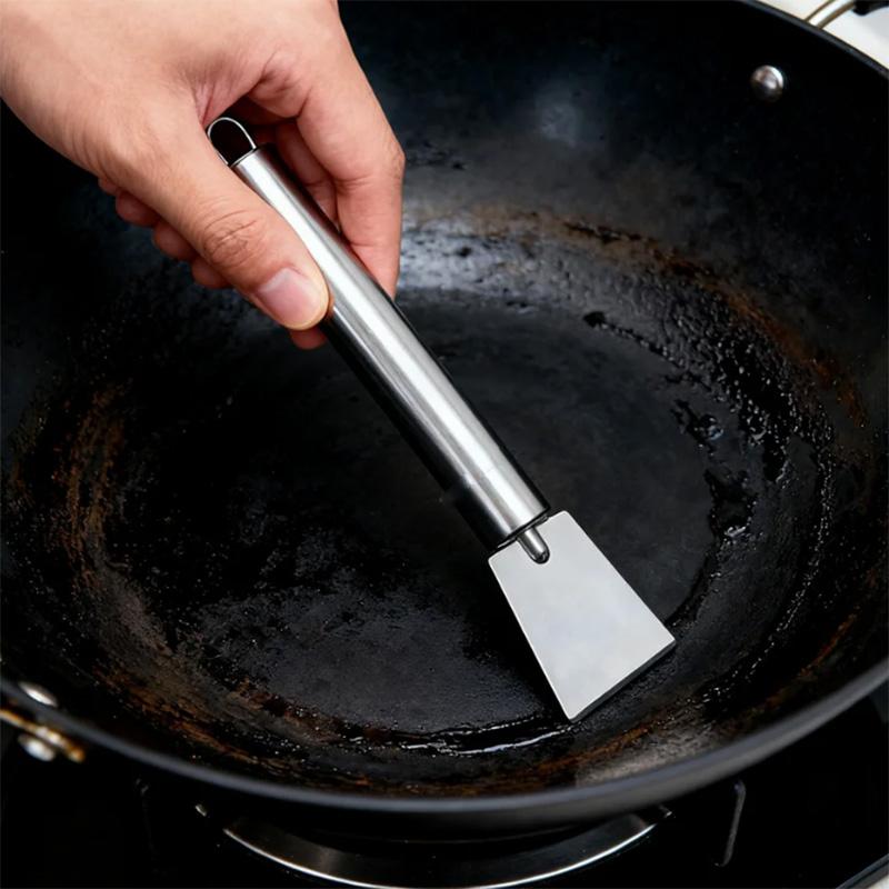 Stainless Steel Kitchen Cleaning Scraper Heavy Duty for Stubborn Stains Pot Bottom Stove Tile Grill United States