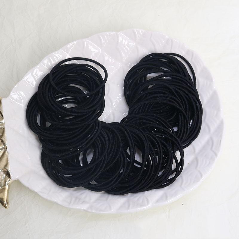 100/300PCS Set Women 5CM Basic Nylon Elastic Hair Bands Ponytail Hair Scrunchie Rubber Bands Headband Hair Accessories Headwear