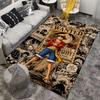 "Anime-Style Pirate Wanted Poster Carpet with Straw Hat Character Print" Suitable for Use As an Anti-slip for Living Room Bedroom Sofas