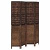 VidaXL Cloison de Séparation 4 Panneaux, Séparateur de Pièce, Écran d'Intimité, Paravent de Salon Chambre, Marron Foncé Bois 358707