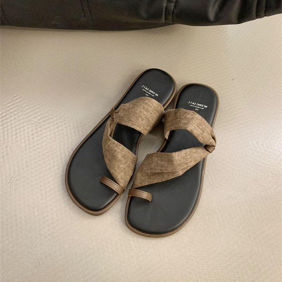 

Набор летних шлепанцев с пальцами 2025 леопардовый принт плоская подошва тайский пляжный отдых супер универсальные в иностранном стиле шлепанцы с перемычкой для прохлады 40 хаки