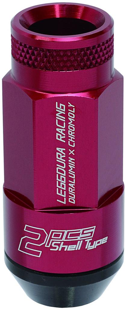 KYO-EI LEGGDURA RACING Shell Type Lock & Nut Set (RL53) M12 X P1.5 Red RL53-11R