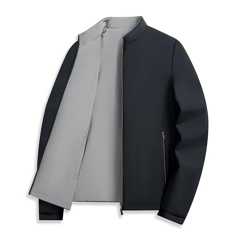 Middle-aged stand-up collar jacket top
