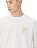 IMPROMES Casual SIDEWAYSTANCE Leaf Long Sleeve T-Shirt, Men's, White