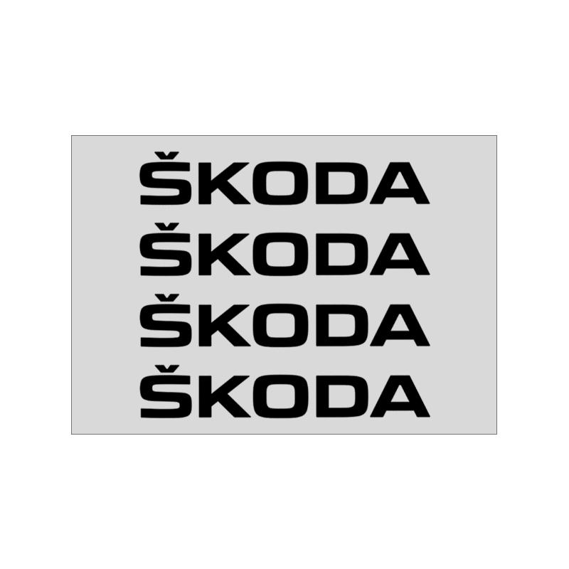 4Pcs Car Door Handle Stickers Tire Rear View Mirror Decals For Skoda Octavia Superb Rapid Kodiaq Karoq Fabia Kamiq Roomster Citigo