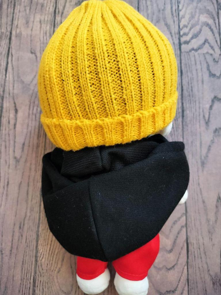 [USED] Yellow Knitted Hat Plush Toy, 20cm